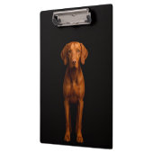 Black 4 Luxe Clipboard, Agile Vizsla Dog クリップボード (左)