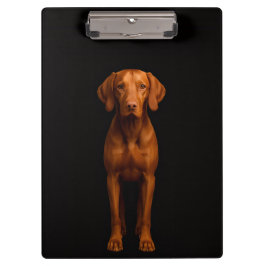 Black 4 Luxe Clipboard, Agile Vizsla Dog クリップボード