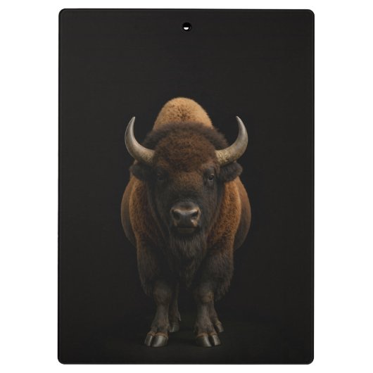 Black 4 Luxe Clipboard, American Bison クリップボード (裏面)