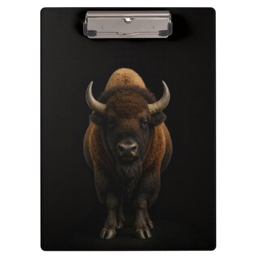 Black 4 Luxe Clipboard, American Bison クリップボード (正面)
