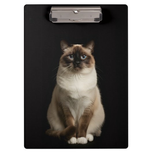 Black 4 Luxe Clipboard, Birmanese Cat クリップボード (正面)