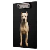 Black 4 Luxe Clipboard, Bold Dogo Argentino クリップボード (左)