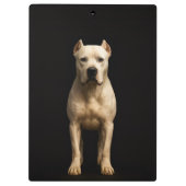 Black 4 Luxe Clipboard, Bold Dogo Argentino クリップボード (裏面)