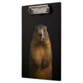 Black 4 Luxe Clipboard, Fluffy Marmot クリップボード (左)