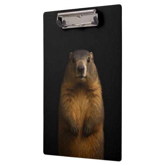 Black 4 Luxe Clipboard, Fluffy Marmot クリップボード (左)