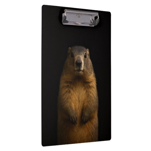 Black 4 Luxe Clipboard, Fluffy Marmot クリップボード (右)