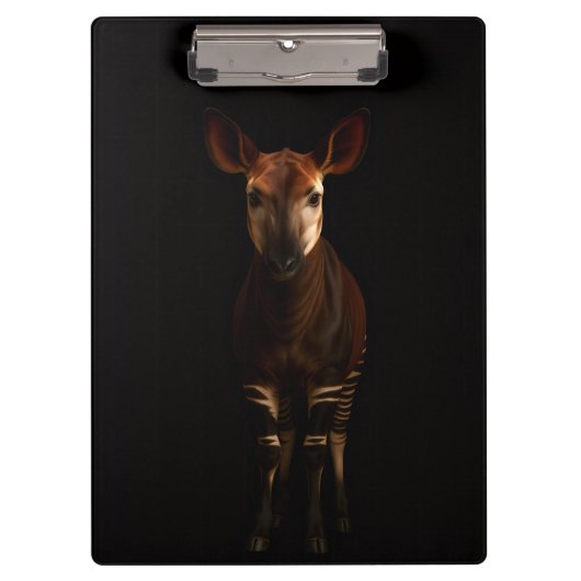 Black 4 Luxe Clipboard, Forest Okapi クリップボード (正面)