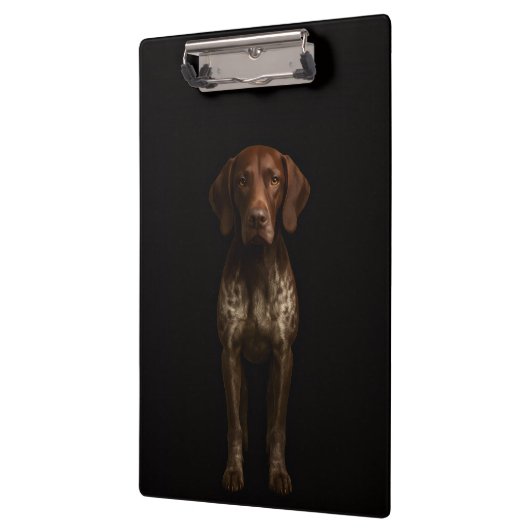 Black 4 Luxe Clipboard, German Pointer Dog クリップボード (左)