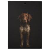Black 4 Luxe Clipboard, German Pointer Dog クリップボード (裏面)