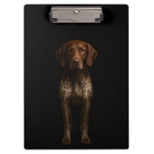 Black 4 Luxe Clipboard, German Pointer Dog クリップボード (正面)
