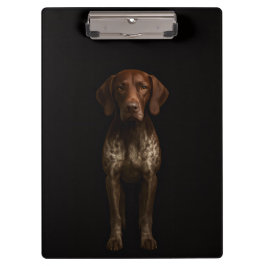 Black 4 Luxe Clipboard, German Pointer Dog クリップボード