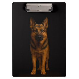Black 4 Luxe Clipboard, German Shepherd Dog クリップボード