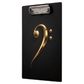 Black 4 Luxe Clipboard, Golden Bass Clef クリップボード (左)