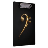 Black 4 Luxe Clipboard, Golden Bass Clef クリップボード (右)