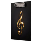 Black 4 Luxe Clipboard, Golden Treble Clef クリップボード (左)