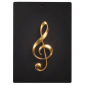 Black 4 Luxe Clipboard, Golden Treble Clef クリップボード (裏面)