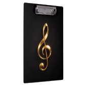 Black 4 Luxe Clipboard, Golden Treble Clef クリップボード (右)