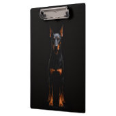 Black 4 Luxe Clipboard, Guardian Doberman Dog クリップボード (左)