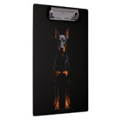 Black 4 Luxe Clipboard, Guardian Doberman Dog クリップボード (右)