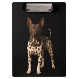 Black 4 Luxe Clipboard, Hairless Terrier Dog クリップボード