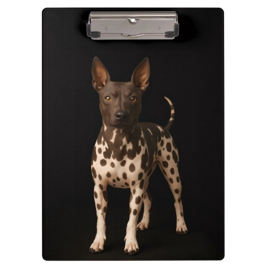 Black 4 Luxe Clipboard, Hairless Terrier Dog クリップボード (正面)