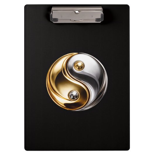 Black 4 Luxe Clipboard, Harmony Yin Yang クリップボード (正面)