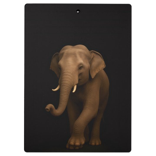 Black 4 Luxe Clipboard, Indian Elephant クリップボード (裏面)
