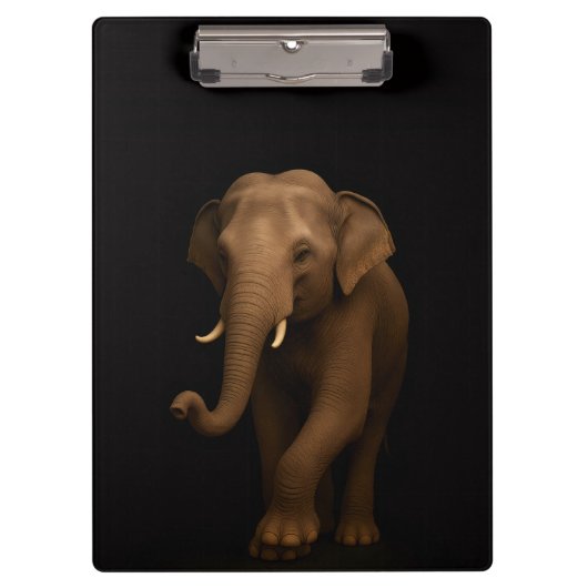 Black 4 Luxe Clipboard, Indian Elephant クリップボード (正面)