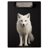 Black 4 Luxe Clipboard, Ivory Arctic Fox クリップボード (正面)