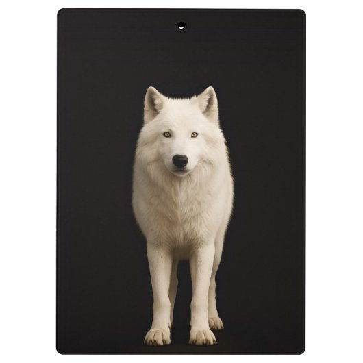 Black 4 Luxe Clipboard, Ivory Arctic Wolf クリップボード (裏面)