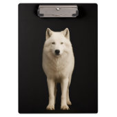 Black 4 Luxe Clipboard, Ivory Arctic Wolf クリップボード (正面)
