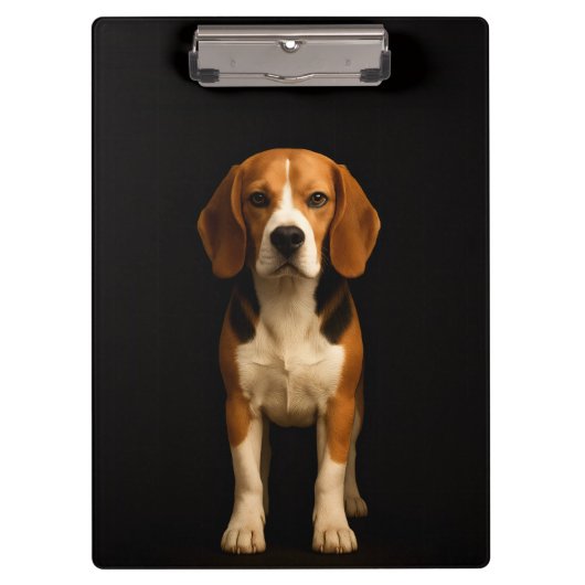 Black 4 Luxe Clipboard, Kind Beagle クリップボード (正面)