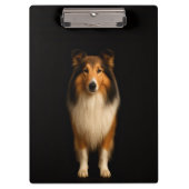 Black 4 Luxe Clipboard, Loyal Collie Dog クリップボード (正面)