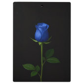 Black 4 Luxe Clipboard, Midnight Blue Rose クリップボード (裏面)