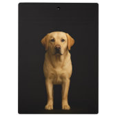 Black 4 Luxe Clipboard, Minimalist Labrador クリップボード (裏面)