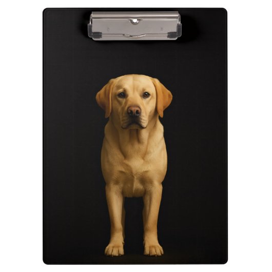 Black 4 Luxe Clipboard, Minimalist Labrador クリップボード (正面)