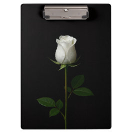 Black 4 Luxe Clipboard, Pure White Rose クリップボード