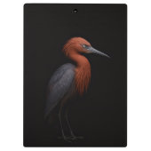 Black 4 Luxe Clipboard, Reddish Egret クリップボード (裏面)