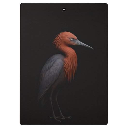 Black 4 Luxe Clipboard, Reddish Egret クリップボード (裏面)