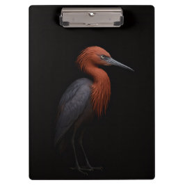 Black 4 Luxe Clipboard, Reddish Egret クリップボード