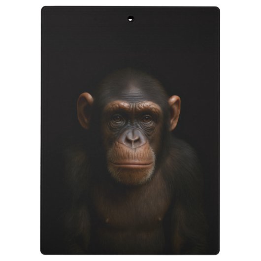 Black 4 Luxe Clipboard, Serene Chimpanzee クリップボード (裏面)