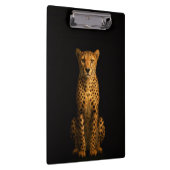 Black 4 Luxe Clipboard, Sleek Cheetah クリップボード (右)