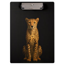 Black 4 Luxe Clipboard, Sleek Cheetah