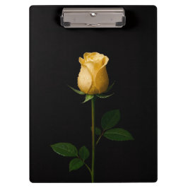 Black 4 Luxe Clipboard, Sunlit Yellow Rose クリップボード