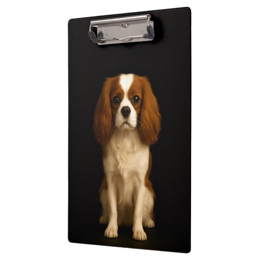 Black 4 Luxe Clipboard, Sweet Cavalier Spaniel クリップボード (左)