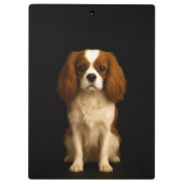 Black 4 Luxe Clipboard, Sweet Cavalier Spaniel クリップボード (裏面)