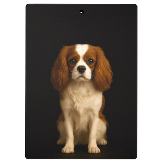 Black 4 Luxe Clipboard, Sweet Cavalier Spaniel クリップボード (裏面)