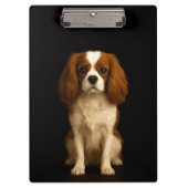 Black 4 Luxe Clipboard, Sweet Cavalier Spaniel クリップボード (正面)