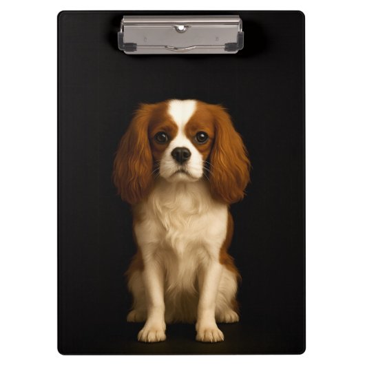 Black 4 Luxe Clipboard, Sweet Cavalier Spaniel クリップボード (正面)