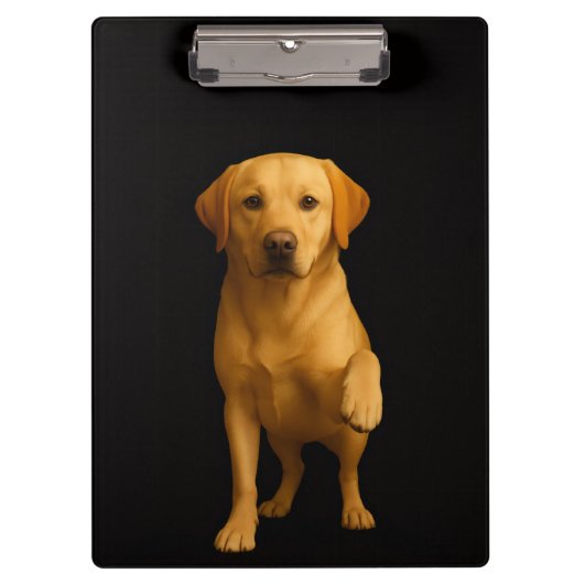 Black 4 Luxe Clipboard, Tender Labrador クリップボード (正面)